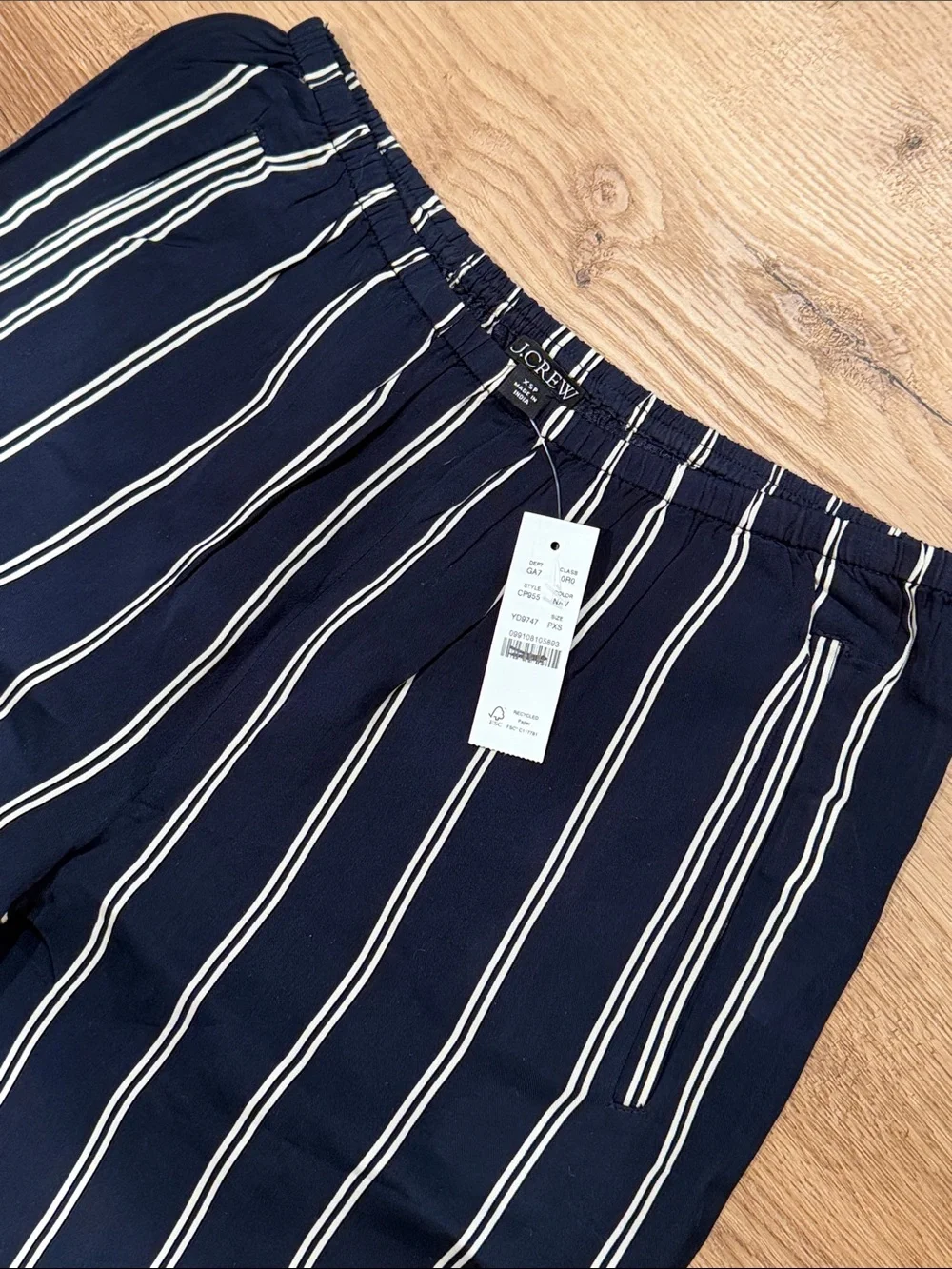 J Crew Cosmo pant in stripe
